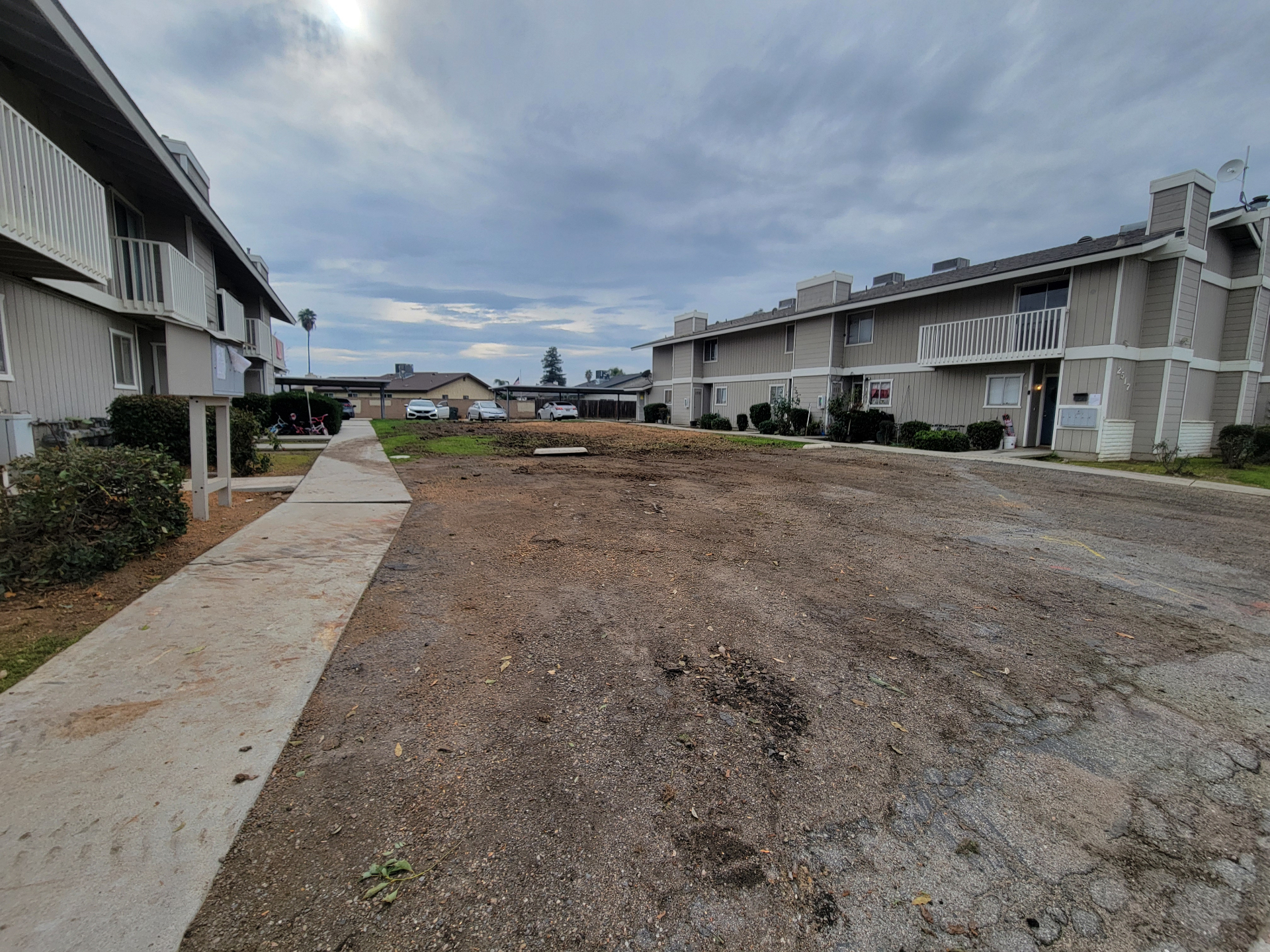 After — cleared lot